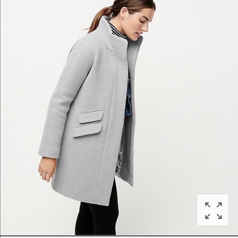 J. Crew cocoon coat, Italian wool